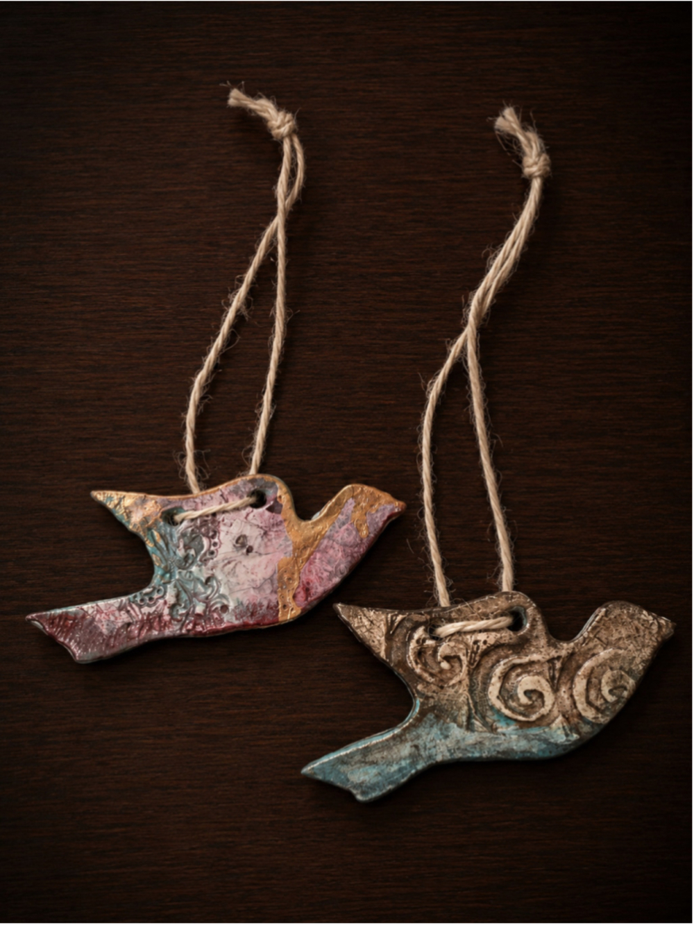 Unisex Unbranded Bird Ornaments One Size Brown Gold